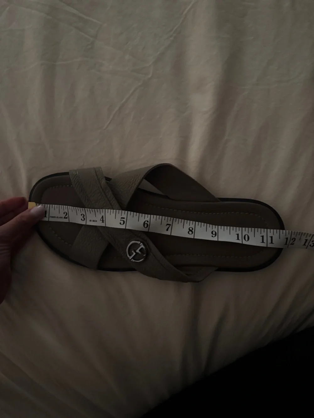 Giorgio Armani Taupe Leather Sandals Men size 8